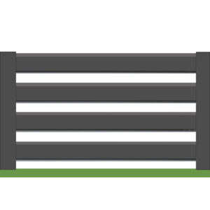 Clôture vague anthracite