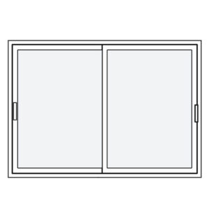 Fenêtre coulissante 2 battants blancs