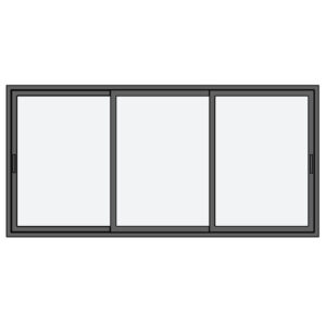 Fenêtre coulissante 3 vantaux anthracite