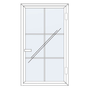 Fenêtre à la française 1 battant blanc – petits carreaux