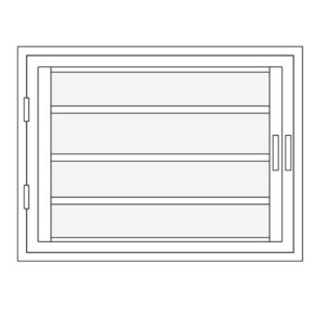 Fenêtre-jalousie à la française 1 battant