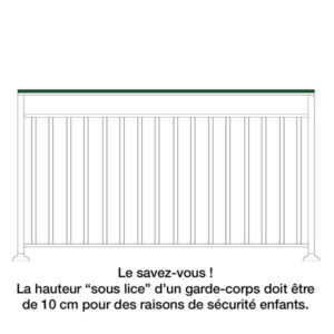 Garde-corps double lisse