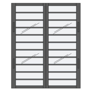 Jalousie de sécurité double anthracite