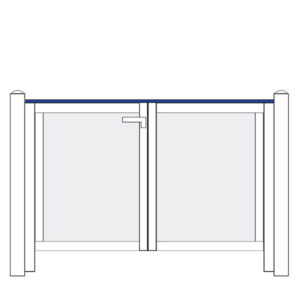 Portillon de garde-corps double - vitré STADIP