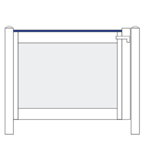 Portillon de garde-corps simple - vitré STADIP
