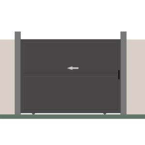 Portail coulissant plein anthracite