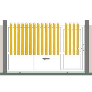 Portail coulissant Marine avec portillon intégré