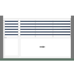 Portail coulissant océane avec portillon intégré