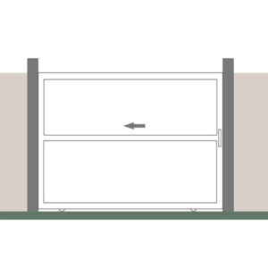 Portail coulissant plein blanc