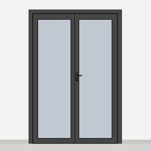 Porte lourde 2 battants anthracite