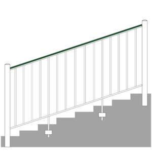 Garde-corps rampe d’escalier – pose à l’anglaise
